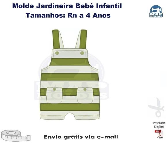 Jardineira Bebê Infantil Rn a 4 Anos (molde)