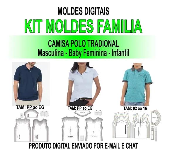 Kit Camisa Polo Masc/fem/infantil