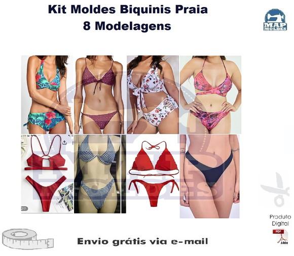 Kit Moldes Modelagem Biquinis Praia Verão 2022