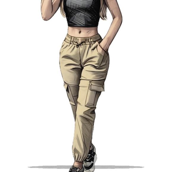 Modelagem Calça Cargo Jogger Feminina Tam Pp ao Gg
