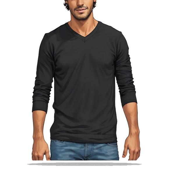 Modelagem Digital em pdf Camiseta m Longa Masc Gola V Pp-xg