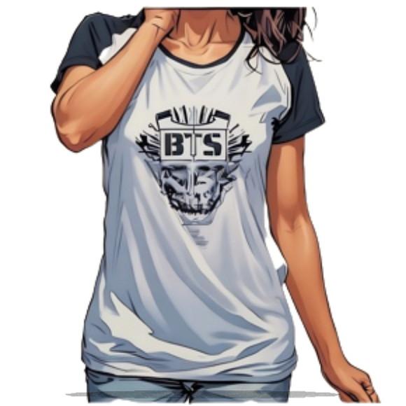 Modelagem Digital em pdf de Baby Look Fem Raglan do Pp ao Gg