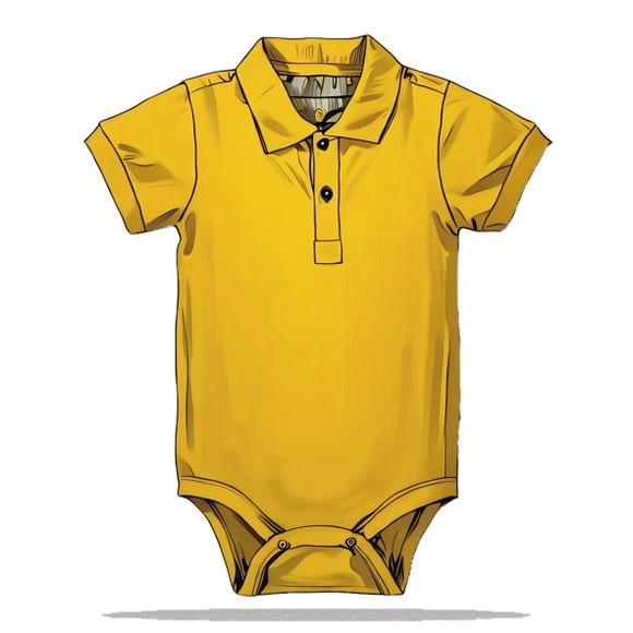 Modelagem Digital em pdf de Body Bebe Gola Polo do Rn ao Gg