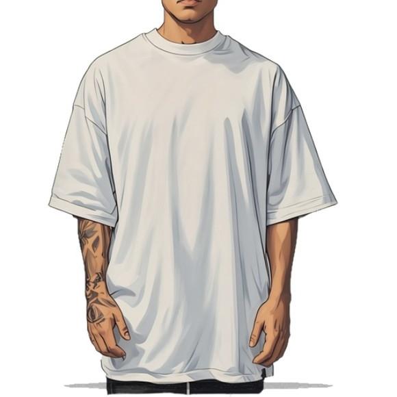 Modelagem Digital em pdf de Camiseta Oversized Masc P ao Xxg