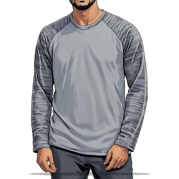 Modelagem Digital em pdf de Camiseta Raglan Longa Pp ao Xxg