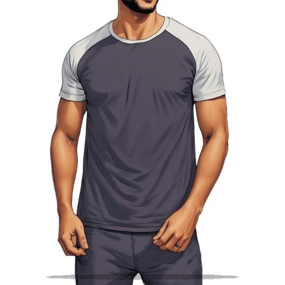 Modelagem Digital em pdf de Camiseta Raglan Masc Pp ao Xxg
