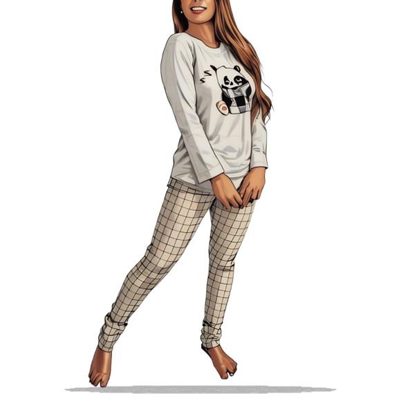 Modelagem Digital em pdf de Conj Pijama Longo Fem Pp ao Gg