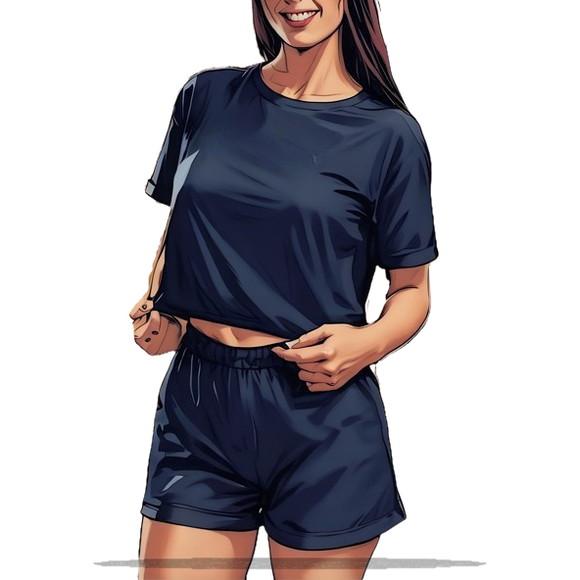 Modelagem Digital em pdf de Pijama Cropped Fem Adulto P-xxg