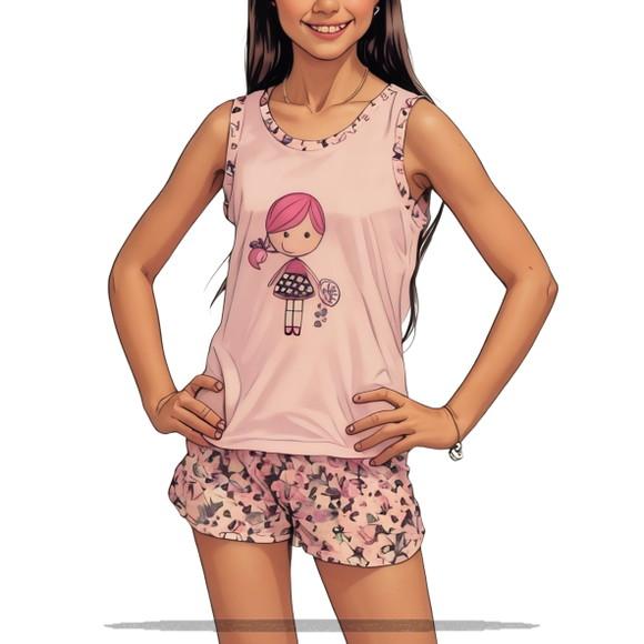 Modelagem Digital em pdf de Pijama Inf Regata Verão 2 ao 14