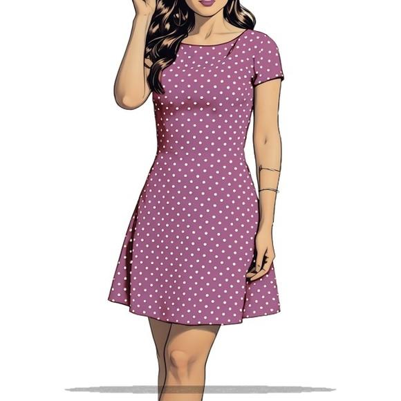 Modelagem Digital em pdf de Vestido Evasê Helanca Pp ao Gg