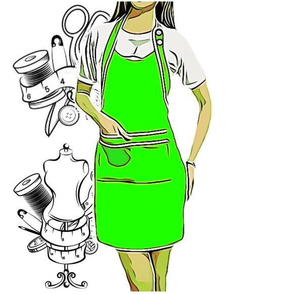 Modelagem em pdf de Avental Fem com Bolsos Pp ao Xxg #243