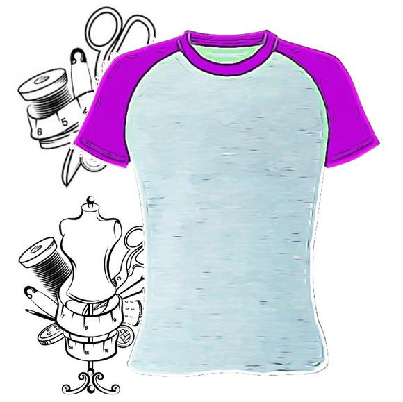 Modelagem em pdf de Baby Look Raglan Fem do Pp ao Xg #244