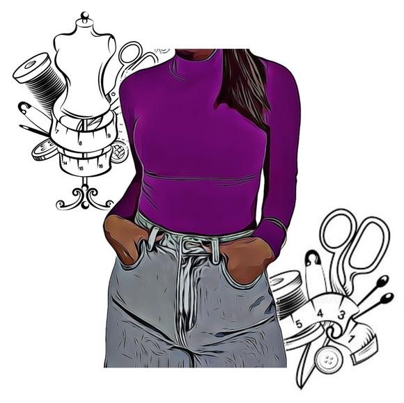 Modelagem em pdf de Blusa Fem Gola Alta Pp ao Gg #29
