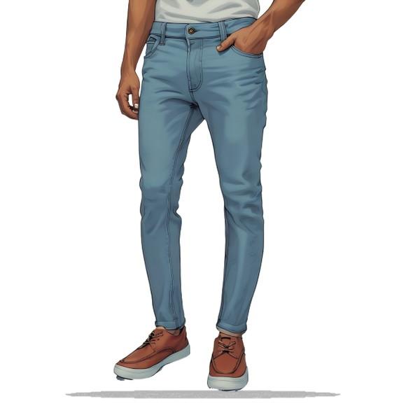 Modelagem em pdf de Calça Jeans Skinny Masc Adulto 36 ao 50