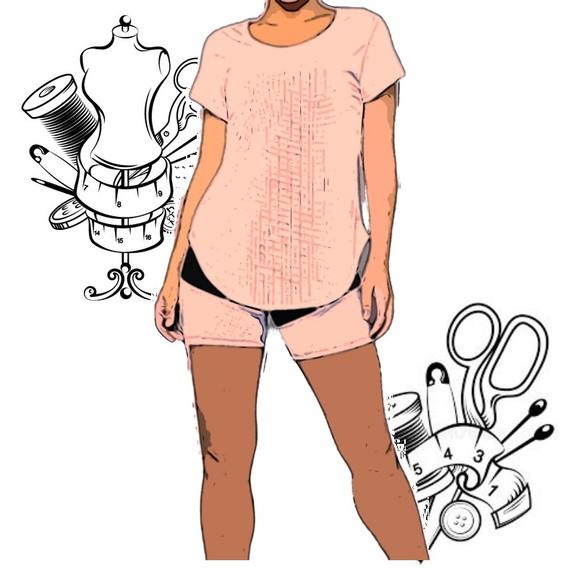 Modelagem em pdf de Camisa Fitness Fem Pp ao Xg #127