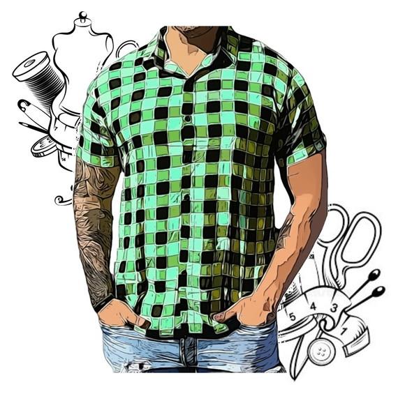 Modelagem em pdf de Camisa Masc Social Slim Pp ao Xxg #52