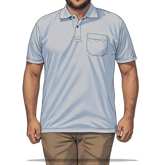 Modelagem em pdf de Camisa Polo Masc Plus Size Gg ao G5