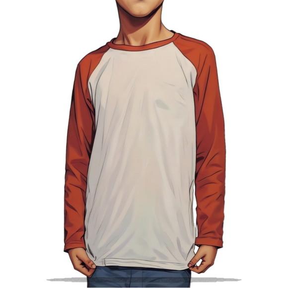 Modelagem em pdf de Camiseta m Longa Inf Raglan 2 a 16 Anos
