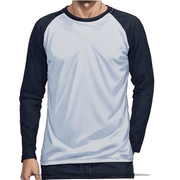 Modelagem em pdf de Camiseta Masc Raglan m Longa Pp ao Xxg
