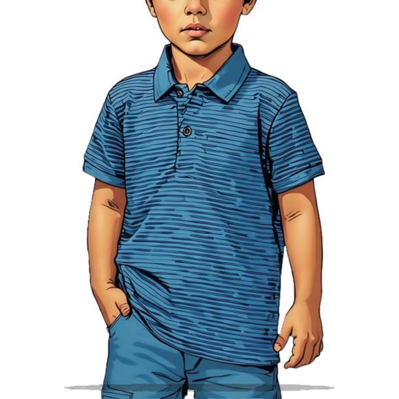 Modelagem em pdf de Camiseta Polo Trad Infantil 2 a 16 Anos