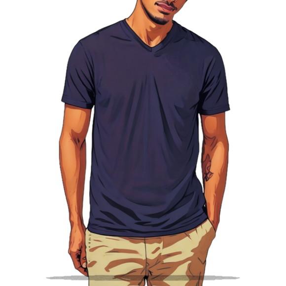 Modelagem em pdf de Camiseta Tradicional Gola V do Pp ao Xg