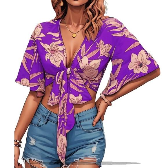Modelagem em pdf de Cropped com Amarração Frontal P ao Xg