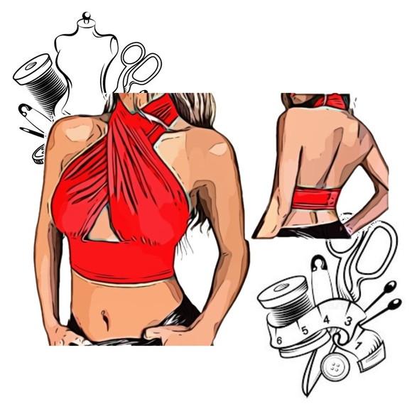 Modelagem em pdf de Cropped Cruzado Pp ao Gg #57
