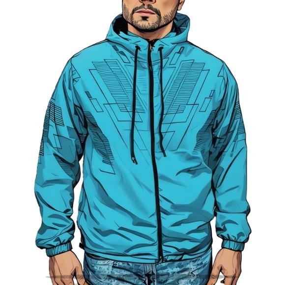 Modelagem em pdf de Jaqueta Corta Vento Masc Capuz P ao Xxg