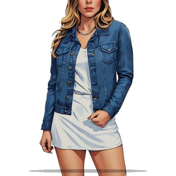 Modelagem em pdf de Jaqueta Jeans Fem Adulto P ao Xxg