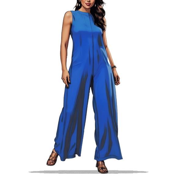 Modelagem em pdf de Macacao Fem Pantalona Regata do P ao Gg