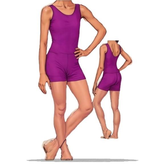 Modelagem em pdf de Macaquinho Ballet Inf Regata 2 a 12 Anos