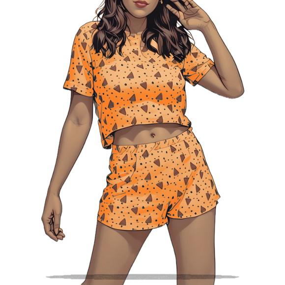 Modelagem em pdf de Pijama Cropped e Short Adulto P ao Xxg