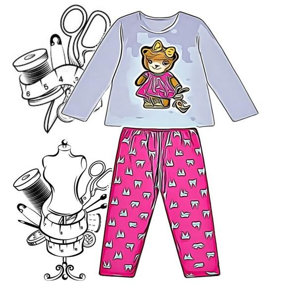 Modelagem em pdf de Pijama Bebê Inverno Rn a 1 Ano #254