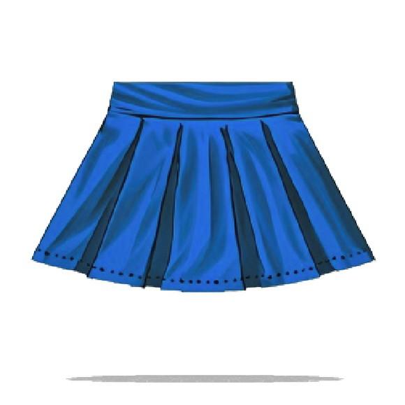 Modelagem em pdf de Saia Inf Pregueada Colegial 2 a 14 Anos