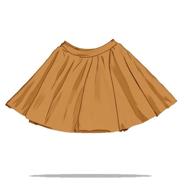 Modelagem em pdf de Saia Gode Infantil 2 a 14 Anos