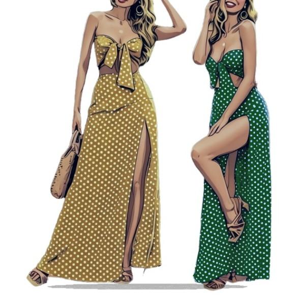 Modelagem em pdf de Saia Longa + Top de Amarrar Pp ao Gg