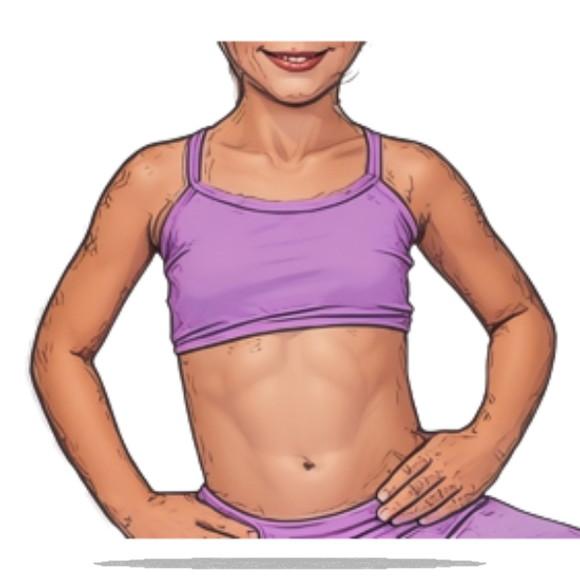 Modelagem em pdf de Top Cropped Alcinha Inf 2 ao 14