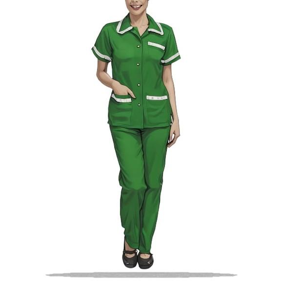 Modelagem em pdf de Uniforme Copeira Faxineira Fem P ao Xxg