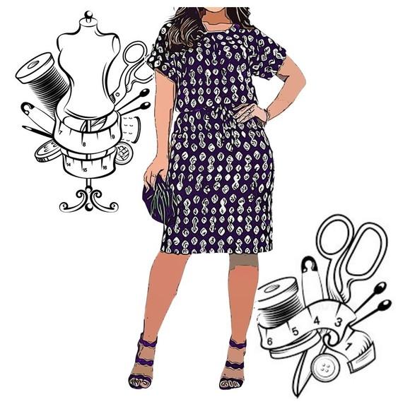 Modelagem em pdf de Vestido Evangélico Elástico P-xxg #122