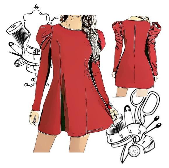 Modelagem em pdf de Vestido Lindo Adulto Pp ao Xxg #149