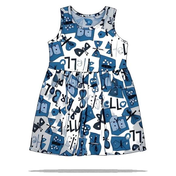 Modelagem em pdf de Vestido Malha Infantil com Viés 2 ao 12