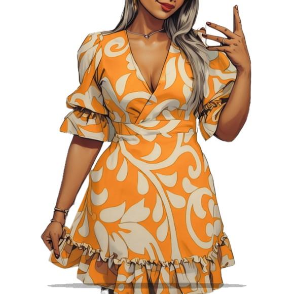 Modelagem em pdf de Vestido Manga Babado Adulto do P ao Xxg