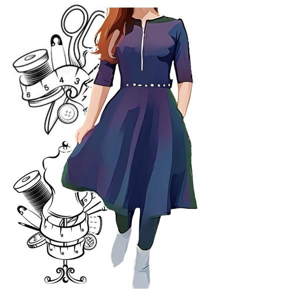 Modelagem em pdf de Vestido Saia Gode P ao Xxg #276