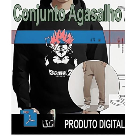 Molde Agasalho Moletom Adulto Touca Calça Blusa Pp ao Gg