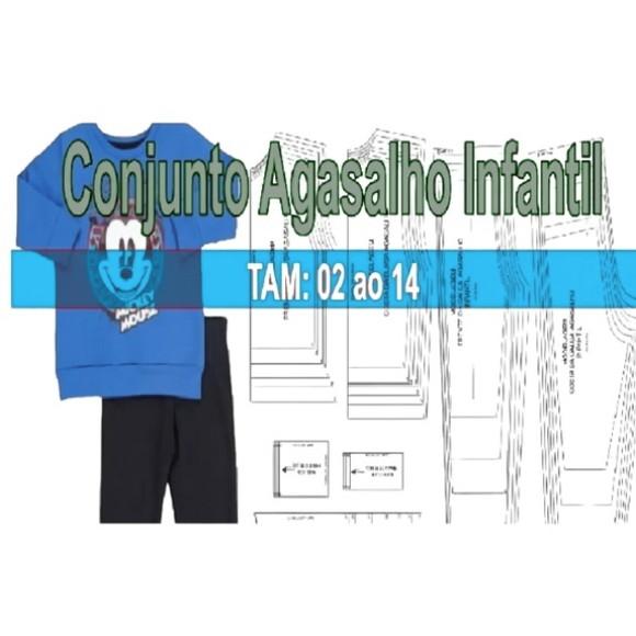 Molde Agasalho Moletom Inf Calça e Blusa 2-14