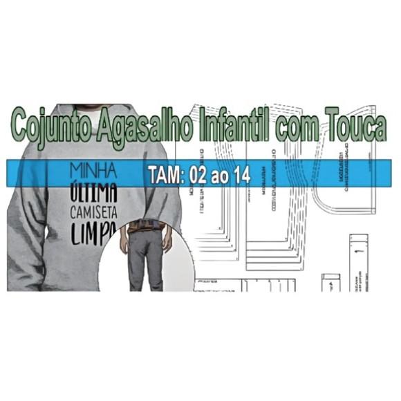 Molde Agasalho Moletom Inf Touca Calça e Blusa 2 ao 14