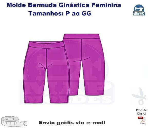 Molde Bermuda Ginástica Feminina do P ao GG