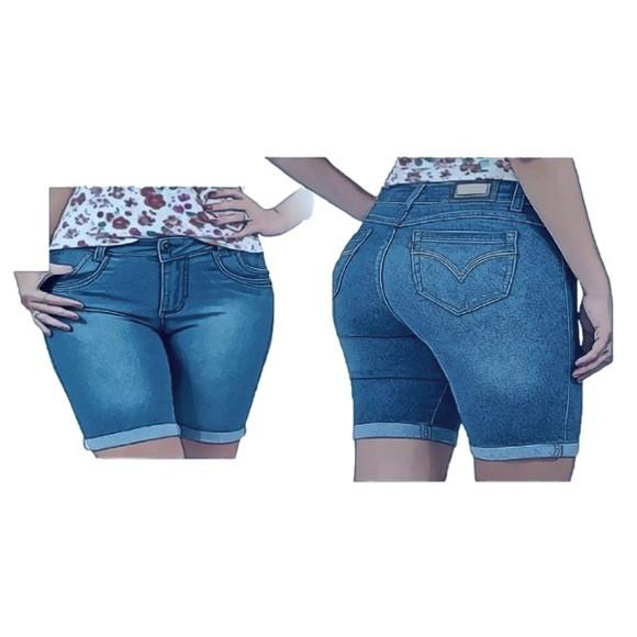 Molde Bermuda Jeans Feminina