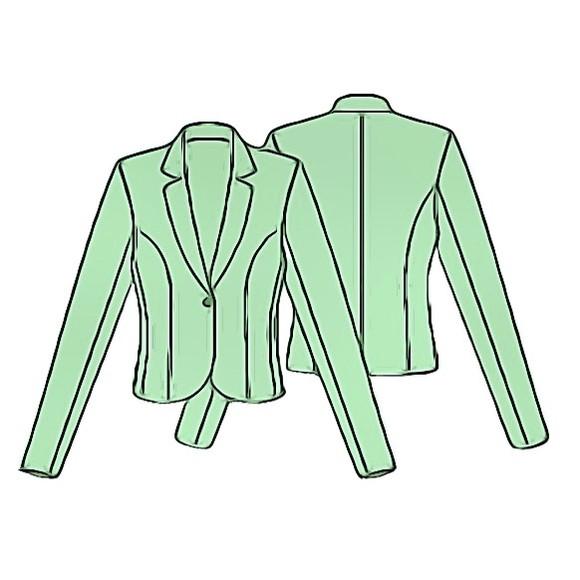 Molde Blazer Fem 1 Botão em pdf 38 ao 44