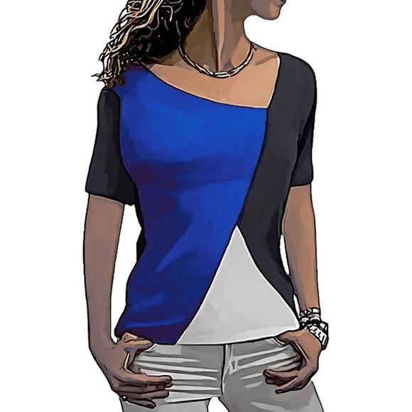 Molde Blusa Feminina com Recortes Assimetrica P ao Gg
